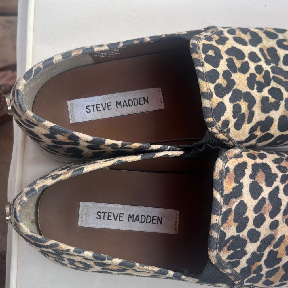 Steve Madden Animal Print Slip-On Shoes - Picture 7 of 7